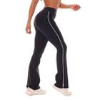 Calça Legging Flare Treino Fitness Poliamida Toque Gelado Média Compressão Modeladora UV50+