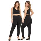 Calça Legging Gabriela Lisa Plus Size 1133 Várias Cores - Mulher Única