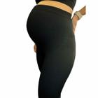 Calça Legging Gestante Lupo Confortável Roupas para Gravidez Cós Alto e Proteção Exercícios Físicos