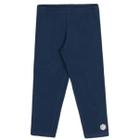 Calça legging infantil azul marinho lisa basica