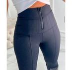 Calça Legging Lipo Tecido Power detalhe do Ziper na Frente