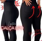 Calça Legging Lipo Tecido Power detalhe do Ziper na Frente