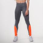 Calça Legging Academia Poliamida Recorte Laranja Verde Madri - Lot Fitness