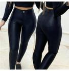 Calça Legging Montaria Disco Couro Feke Feminina