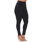 Calça Legging Montaria Forrada Flanelada Com Detalhe Bolso