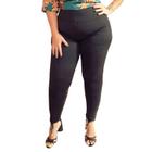 Calça Legging Plus Térmica Flanelada - Cós Alto Duplo: Modelo Plus Size Inverno - G1 ao G3