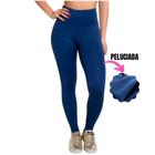 Calça Legging Térmica Flanelada Suplex Peluciado - AZUL MARINHO - Fasciniun Fitness