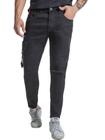 Calça Masculina Jeans Júnior Rasgada Bolso Lateral