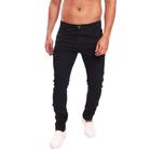 Calça Masculina Jeans Preta Skinny com Elastano REF 130