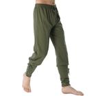 Calça Masculina Medieval Verde Viking BEDJIMI - Com Faixa no Tornozelo