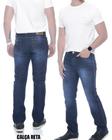 Calça Masculina Tradicional Jeans Básica Boca Reta Slim