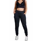 Calça Moletom Casual Feminina Swag Lisa Jogger