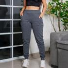 Calça Moletom Casual Feminina Swag Lisa Jogger