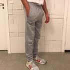 Calça Moletom Felpada Com Punho e Dois Bolsos