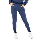 Calça moletom feminina flanelada jogger punho bolso inverno