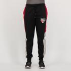 Calça Moletom São Paulo Tricolor Preta - Spr