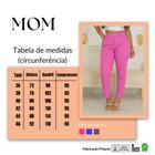 Calça Mom Feminina Slouchy Jeans Sarja Cintura Alta Estilo