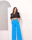 Calça Pantalona Alfaiataria Moda Feminina Tendência cintura Alta