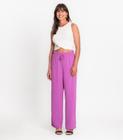 Calça Pantalona Em Air Flow Com Cordão Rovitex Roxo