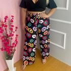 Calça Pantalona Plus Size Wide Leg Com Fenda Nas Laterais 0160