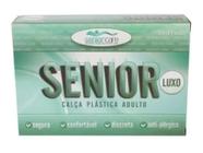 Calça Plástica Branca Com Botão Luxo Senior Care PP