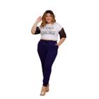 Calça Plus Size Feminia Com Elástico Na Cintura Jogger