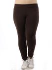 Calça Plus Size Feminina Legging Fitness Grossa Marrom - ANISTIA