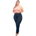 Calça Plus Size Jeans Reta Algodão 015926