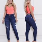 calca jogger feminina jeans com destroyed barra dobrada em Promoção no Magazine  Luiza