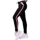 Calça Ribana Feminina Jogger Cós Alto Bolso Listra Lateral