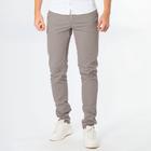 Calça Sarja Masculina Alfaiataria Casual Slim Fit Cinza