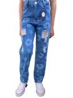 calça wide leg jeans feminina infantil juvenil menina de 1 a 16 anos