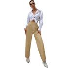 Calça Wide Leg Tendência Bolso Tecido Pantalona Moda Blogueira Elegante Colorida Alfaiataria Social Oferta