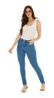 Calça Zinco Skinny Regular Cós Intermediário Bolso Bordado Jeans