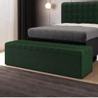 Calçadeira Alpha Estofada 140 para Cama Box de Casal Z-018 Sued Verde Aradecor