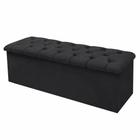 Calçadeira Bau  140 cm Casal Suede Preto