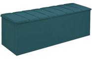 Calçadeira Baú Cancun Para Cama Box King 195 cm Suede Azul Turquesa - DL Decor - Doce Lar Decorações