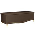 Calçadeira Baú Casal 140Cm Suede Chocolate