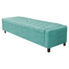 Calçadeira Baú Casal Everest P02 140 cm para cama Box Suede - Doce Sonho Móveis