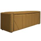 Calçadeira Baú Casal Minsk P02 140 cm para cama Box Suede - Amarena Móveis