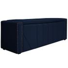 Calçadeira Baú Casal Minsk P02 140 cm para cama Box Suede - Doce Sonho Móveis