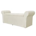 Calçadeira Baú Decorativa Cancun 195cm Casal Super King Suede Cores - DS Estofados