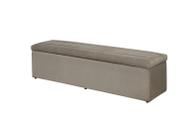 Calçadeira Baú Helena 158 cm Suede Bege - Ecotec