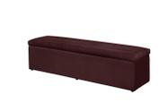 Calçadeira Baú Helena 158 cm Suede Bordô - Renascer Decor