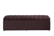 Calçadeira Baú Imperatriz 138 cm Suede Bordô Escuro