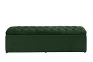 Calçadeira Baú Imperatriz 138 cm Suede Verde - Renascer Decor