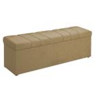 Calçadeira Baú King Kiara 190 CM Suede Marfim - D A Decor