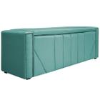 Calçadeira Baú King Minsk P02 195 cm para cama Box Suede - Doce Sonho Móveis