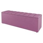 Calçadeira Baú King Size Cora 190cm Suede Rosa - Desk Design