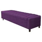 Calçadeira Baú Queen Everest P02 160 cm para cama Box Suede - Doce Sonho Móveis